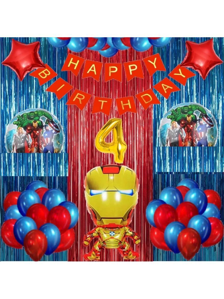     			Urban Classic Avengers Happy Birthday Decoration theme of 61 pcs for Boys and Girls (4th Birthday)