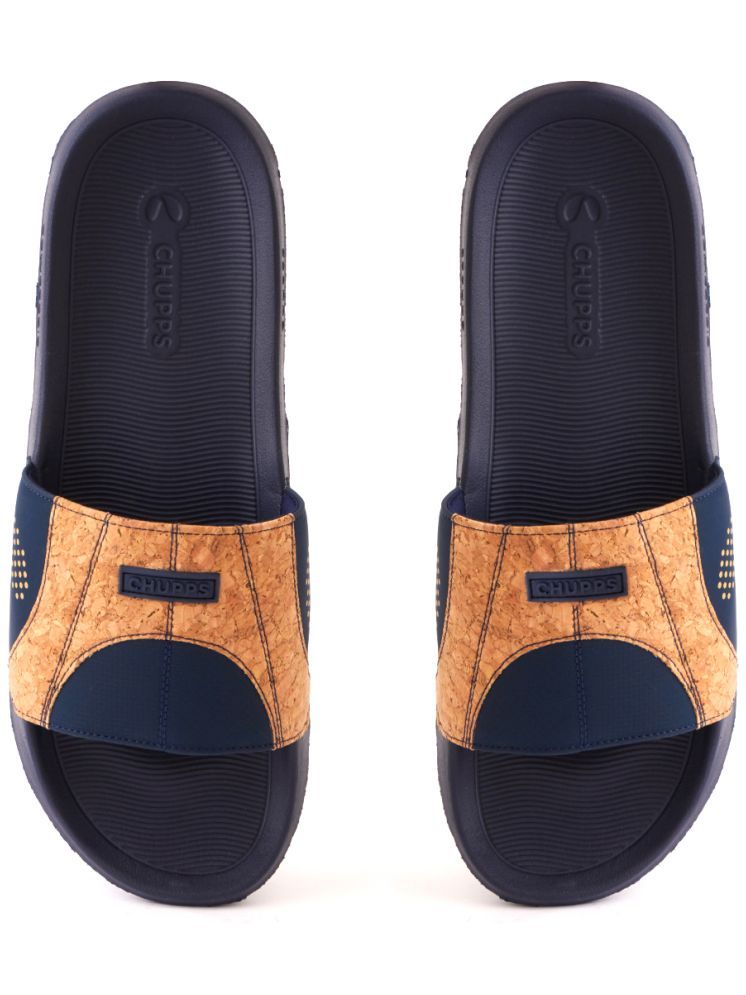     			CHUPPS Navy Men's Slide Flip Flop