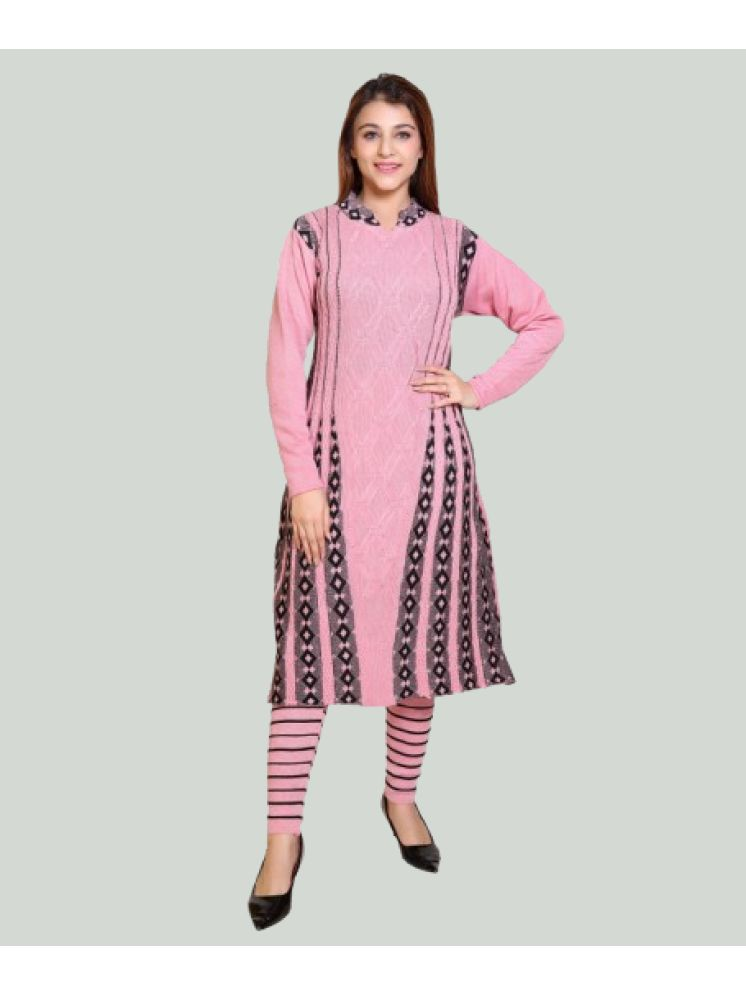     			Japroz Pack of 2 Acrylic Checks Flared Women's Kurti - ( Pink )