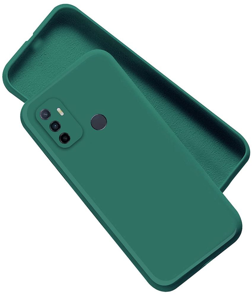     			Megha Star - Green Silicon Silicon Soft cases Compatible For Oppo A53 ( Pack of 1 )