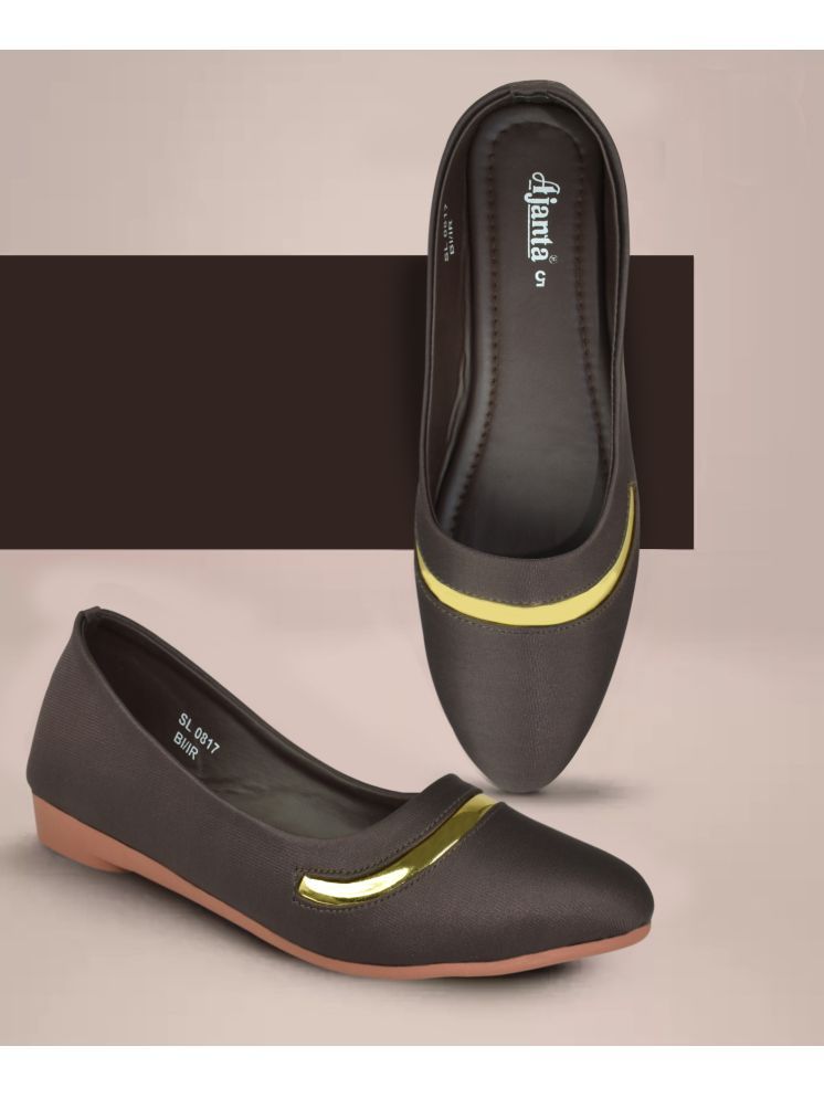     			Ajanta Brown Women's Formal Ballerinas