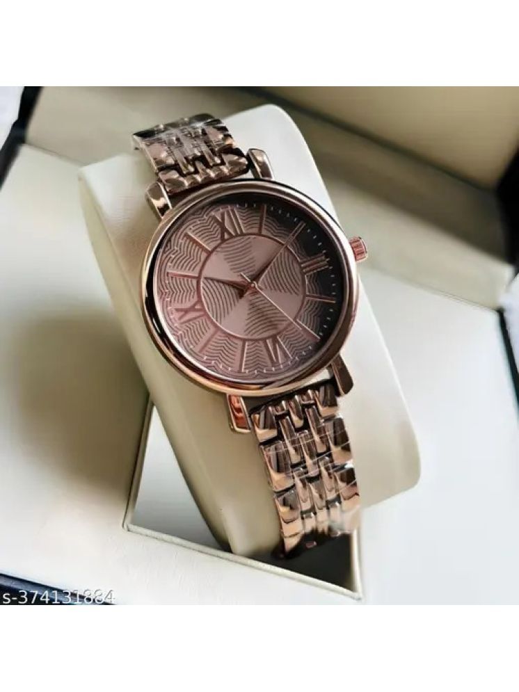     			EEWHI Brown Metal Analog Womens Watch