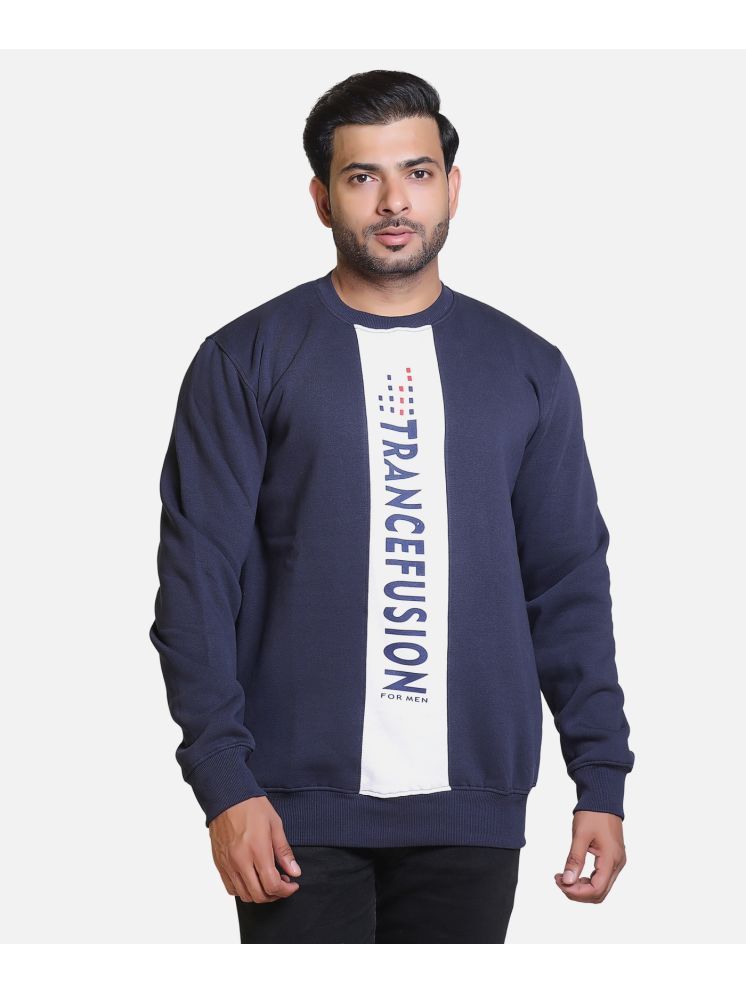     			HeteShe Fleece Round Neck Men's Sweatshirt - Navy Blue ( Pack of 1 )