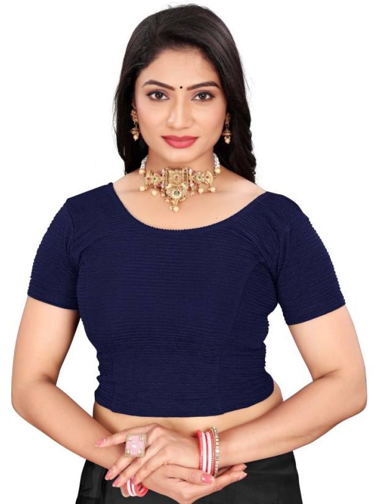     			INDIAN SILKS Blue Readymade without Pad Lycra Women's Blouse ( Pack of 1 )