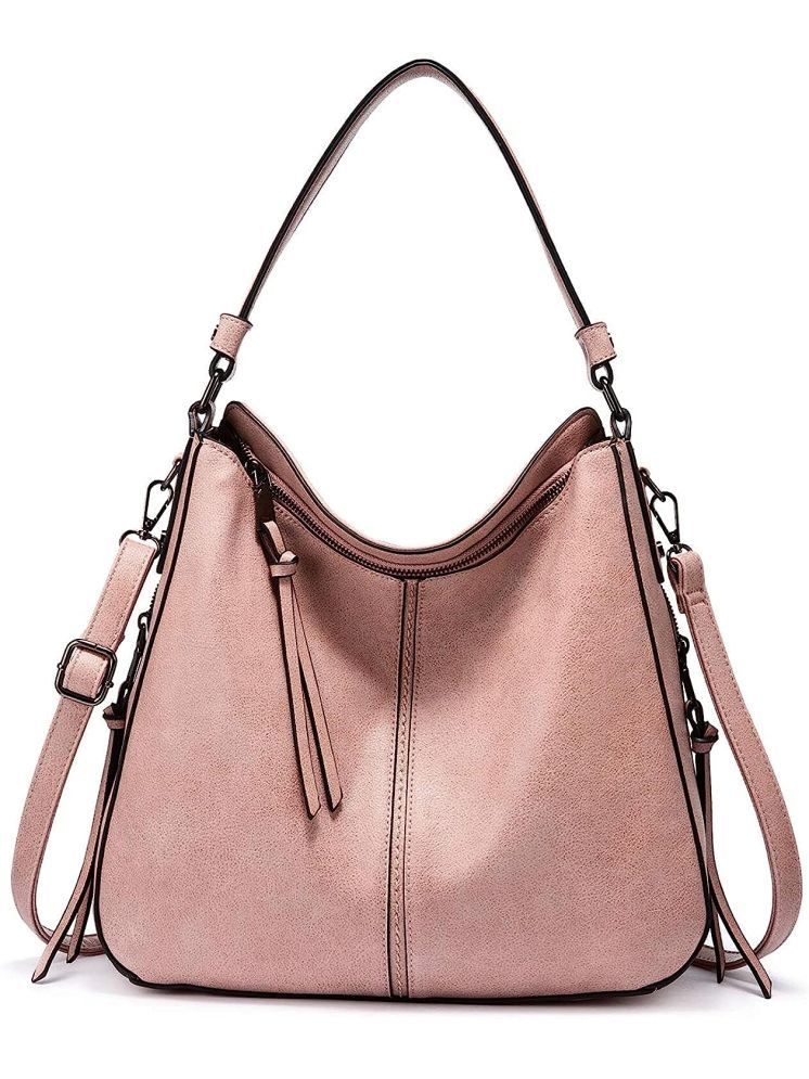     			Lychee Bags Pink PU Shoulder Bag