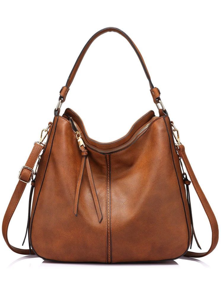     			Lychee Bags Tan PU Shoulder Bag