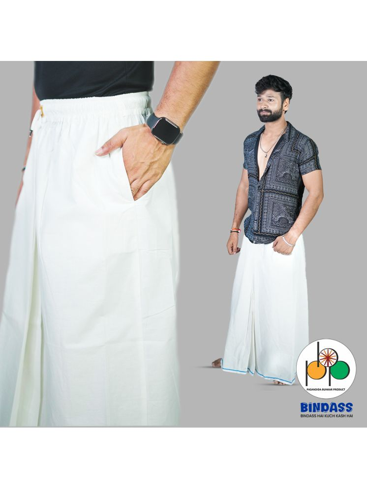     			Pasandida Bunkar Product Cotton Men's Lungi White ( Pack of 1 )