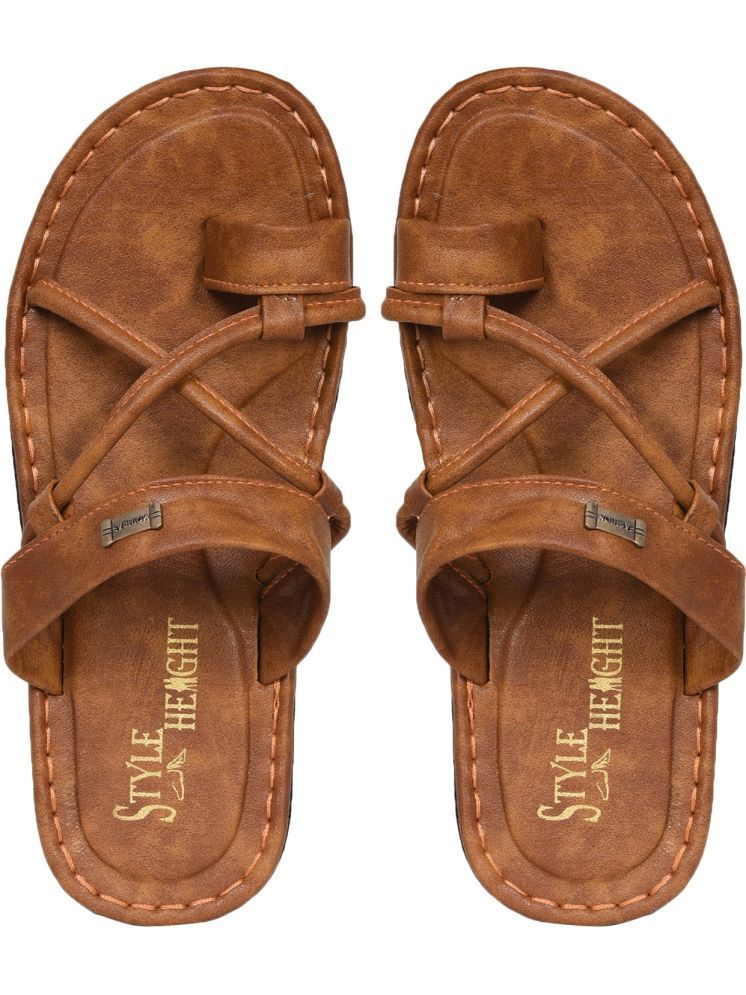     			Style Height Tan Men's Leather Slipper