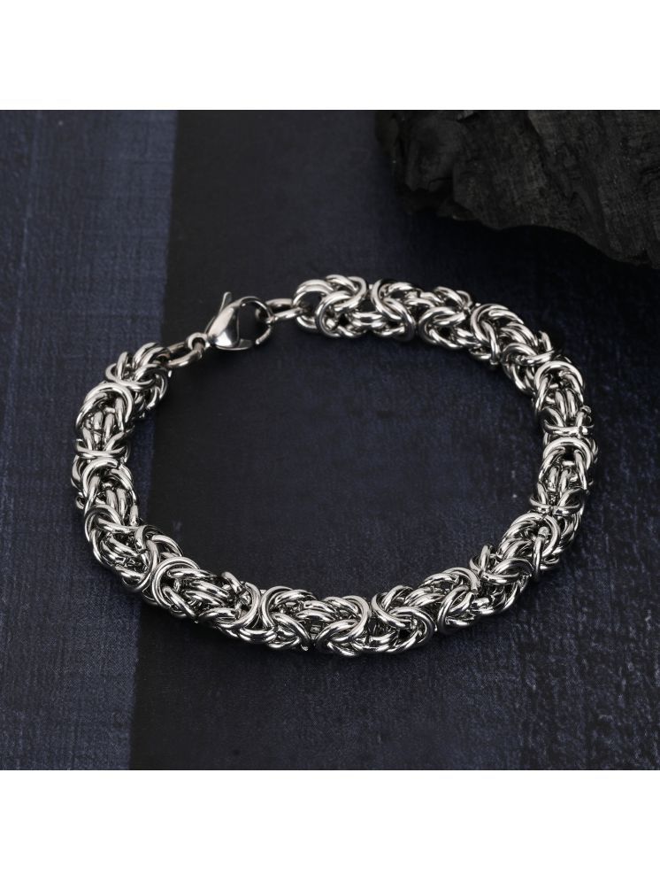     			Thrillz Silver Bracelet ( Pack of 1 )