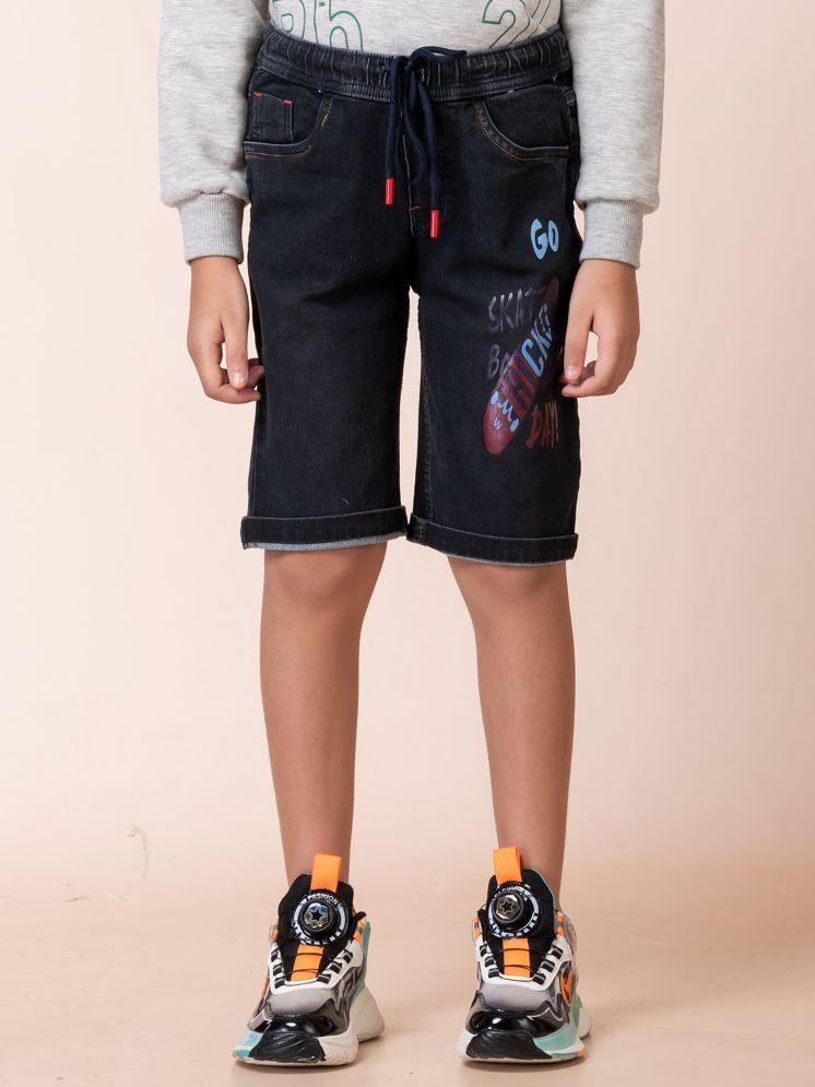     			Aflash - Black Cotton Boys Bermudas ( Pack of 1 )