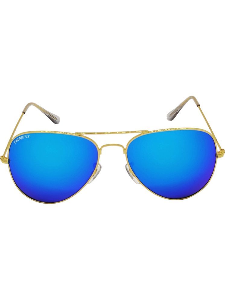     			CHORIOTIS Gold Pilot Sunglasses ( Pack of 1 )