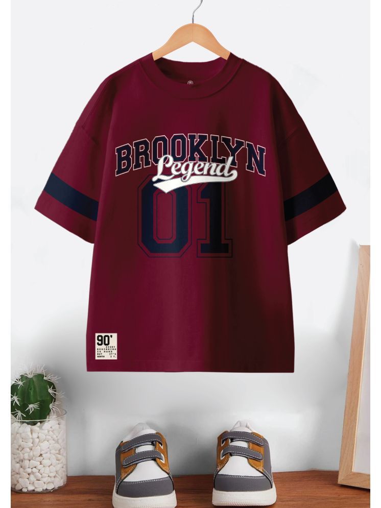     			CODEZ Pack of 1 Boys Cotton T-Shirt ( Burgundy )