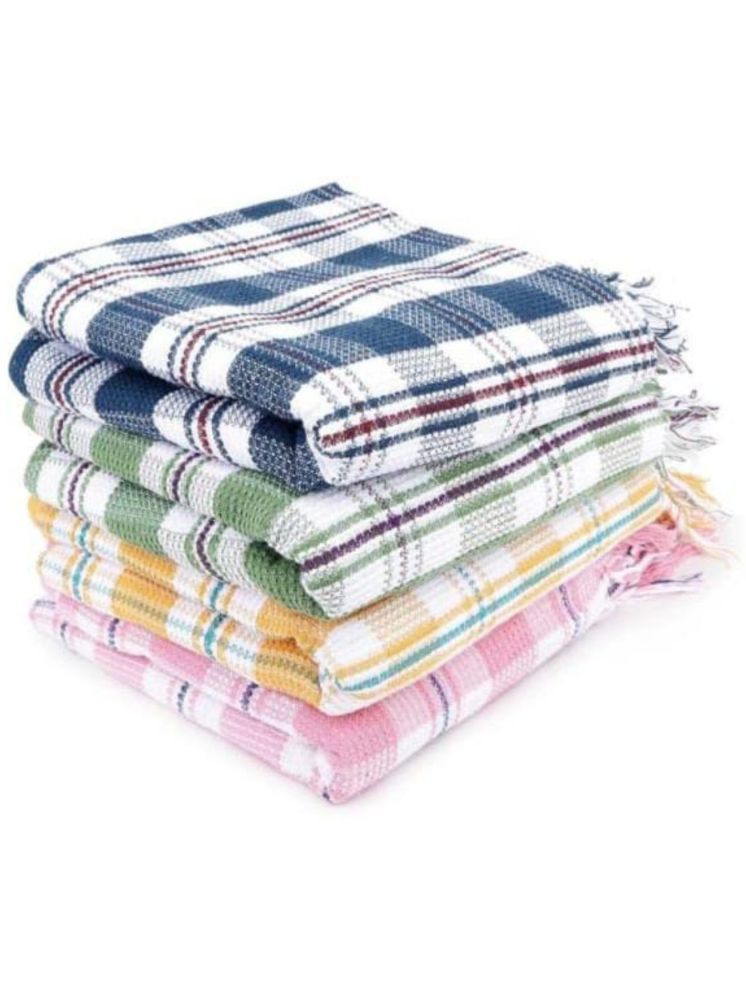     			DI HOME TEX Cotton Checks 400 -GSM Bath Towel ( Pack of 4 ) - Multicolor