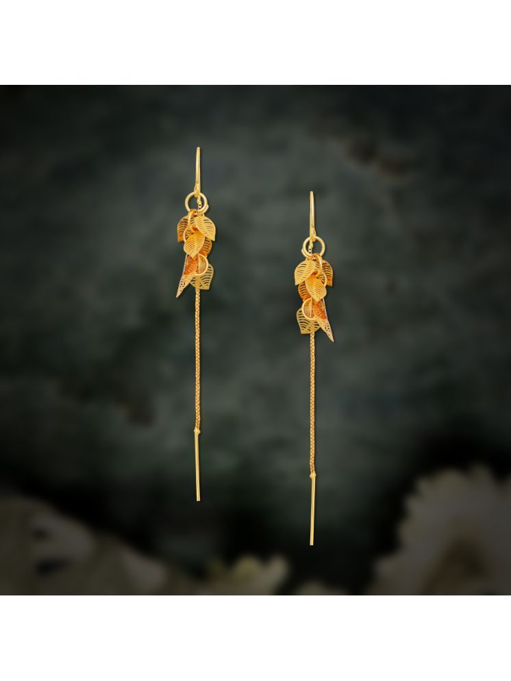     			Drashti Collection Golden Jhumki Earrings ( Pack of 1 )