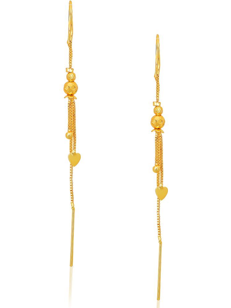     			Drashti Collection Golden Jhumki Earrings ( Pack of 1 )