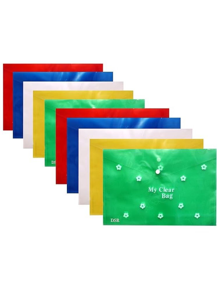     			Eclet Multicolor Button Folder ( Pack of 10 )