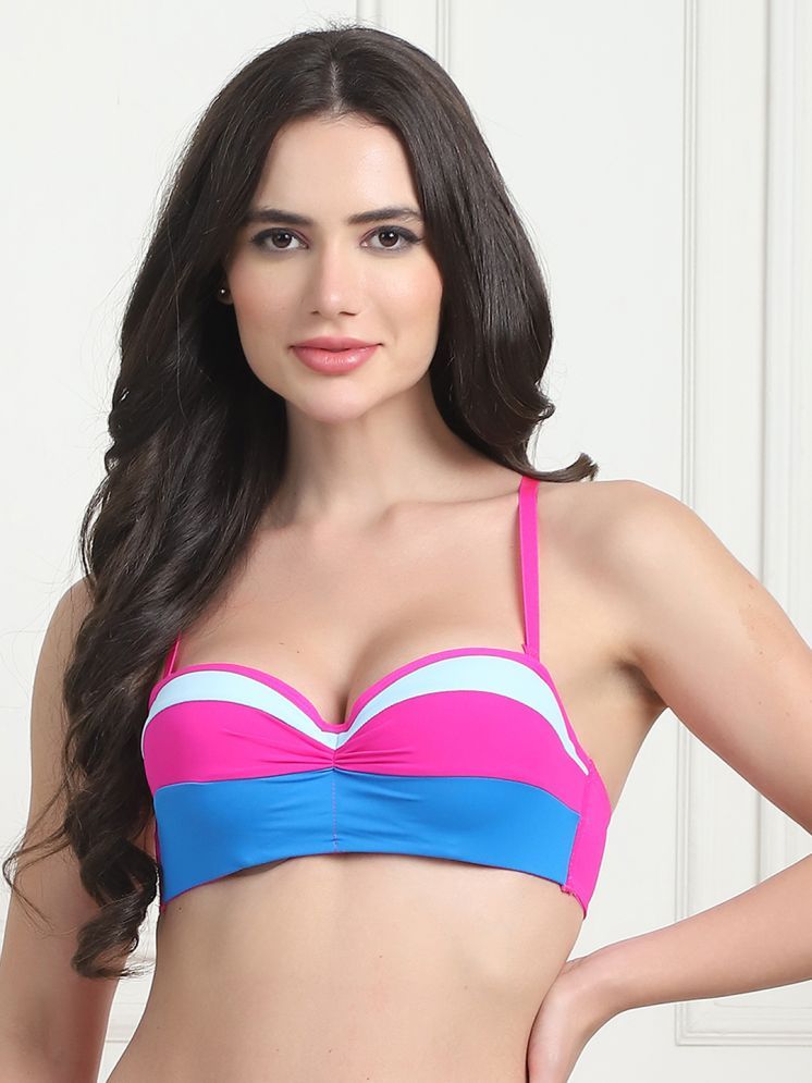     			PrettyCat Polyester Lightly Padded Women's Balconette Bra ( Pink ) PC-BR-7043-PNK