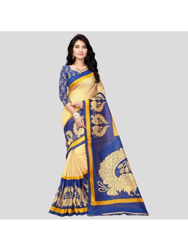     			THE PRIVATE LABLE Cotton Blend Printed Saree Without Blouse Piece - Black ( Pack of 1 )