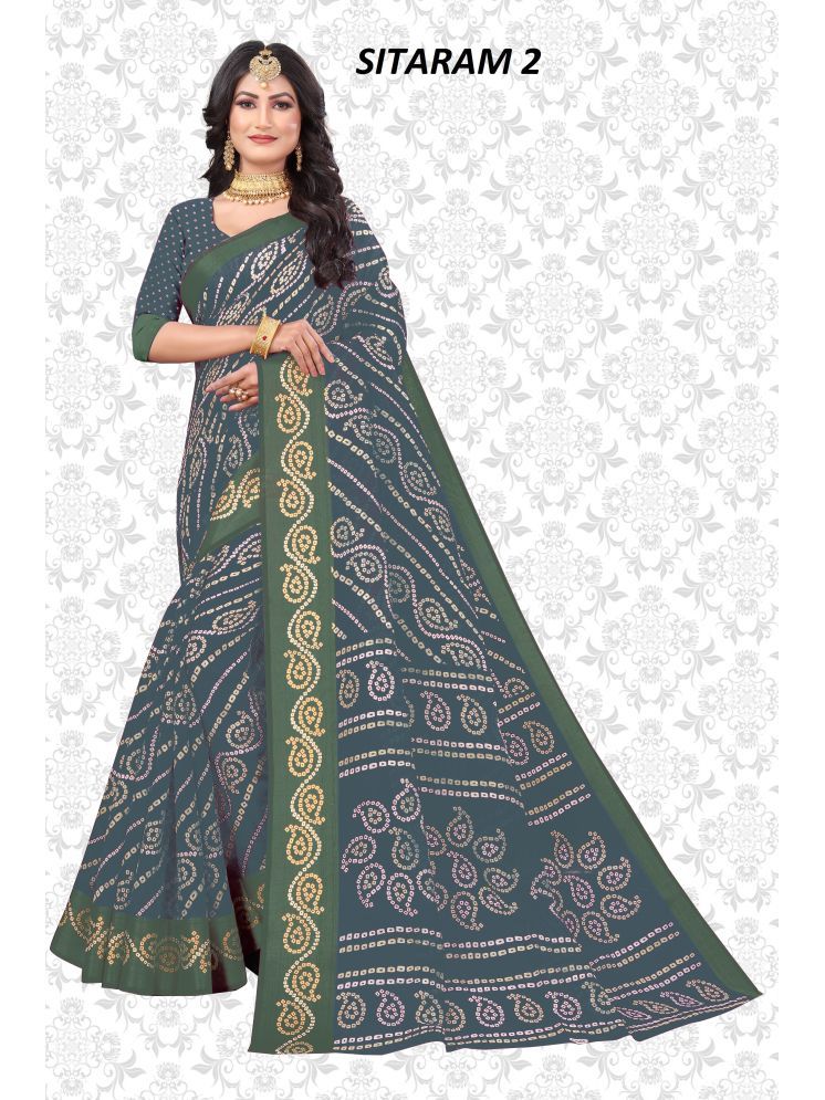     			THE PRIVATE LABLE Cotton Silk Printed Saree Without Blouse Piece - Grey ( Pack of 1 )