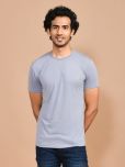 SKYKNIT Pack of 1 Cotton Blend Regular Fit Men's T-Shirt ( Grey )