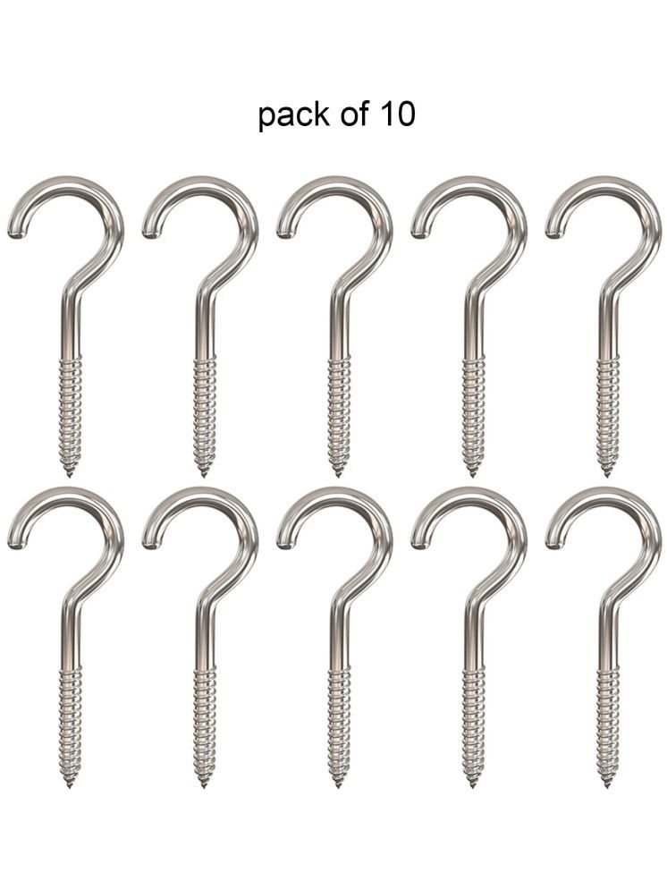     			64mm 8no Metal Cup Ceiling Hooks for Curtain, Arts & Jewelry Set of 10 Stainless Steel Hooks