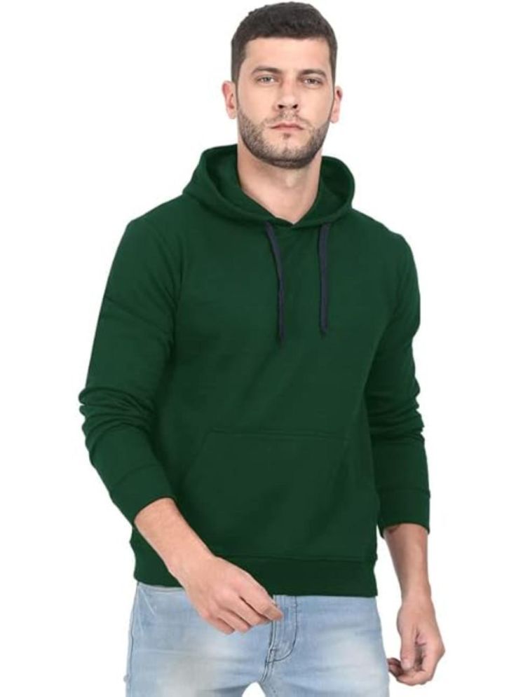     			ATIGIANO APPAREL Fleece Hooded Men's Sweatshirt - Green ( Pack of 1 )