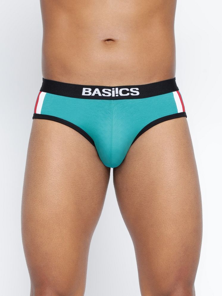     			BASIICS By La Intimo Pack of 1 Cotton Blend Briefs For Men's ( Teal )