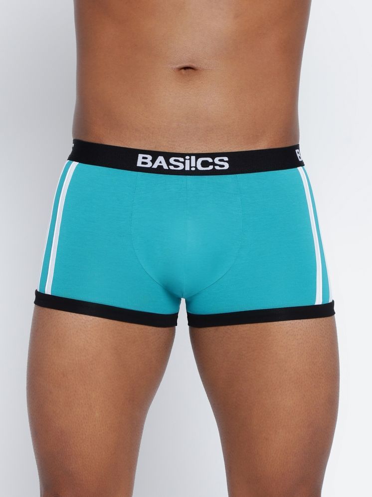     			BASIICS By La Intimo Cotton Blend Men's Trunks ( Teal )