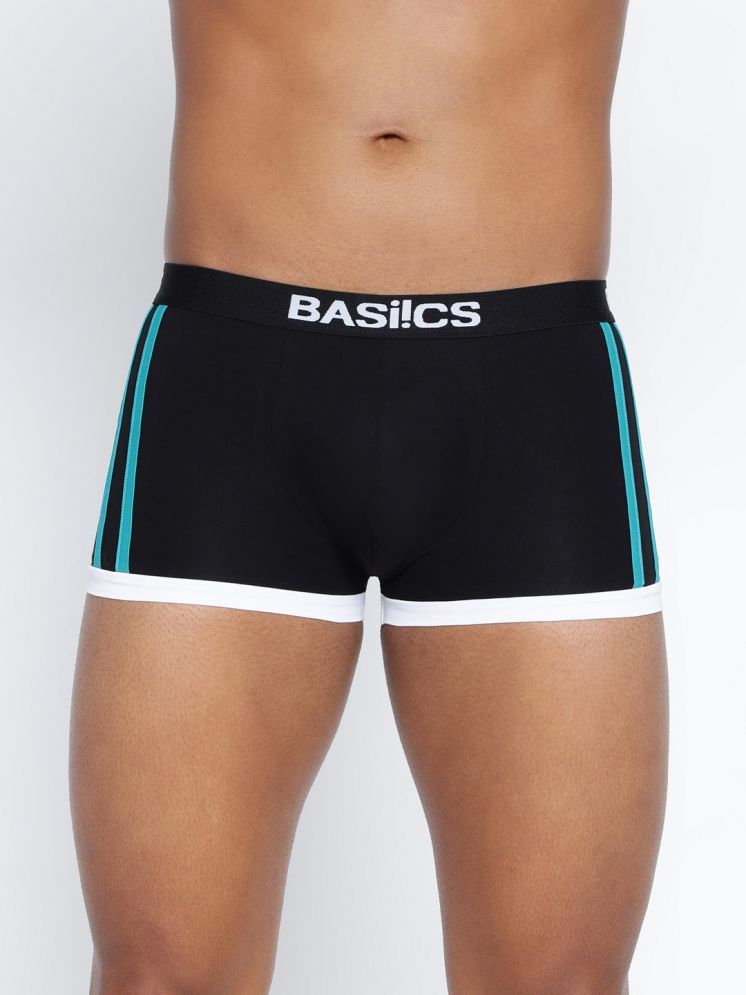     			BASIICS By La Intimo Cotton Blend Men's Trunks ( Black )