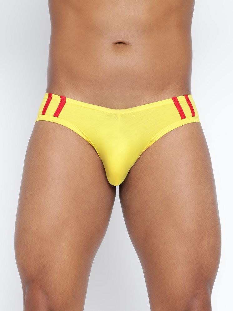     			BASIICS By La Intimo Pack of 1 Cotton Blend Briefs For Men's ( Yellow )