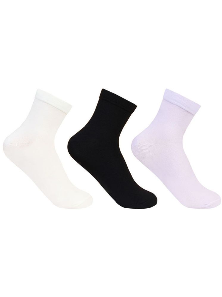     			Bonjour Multicolor Nylon Women's Ankle Length Socks ( Pack of 3 )