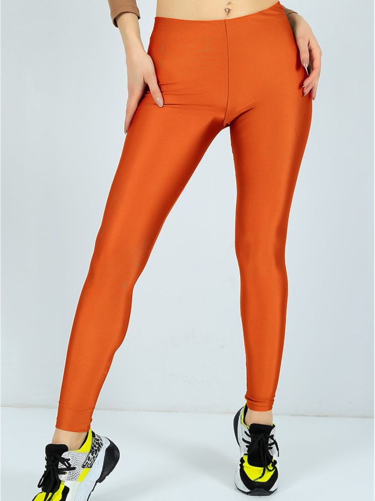     			Colorscube - Orange Lycra Women's Leggings ( Pack of 1 )