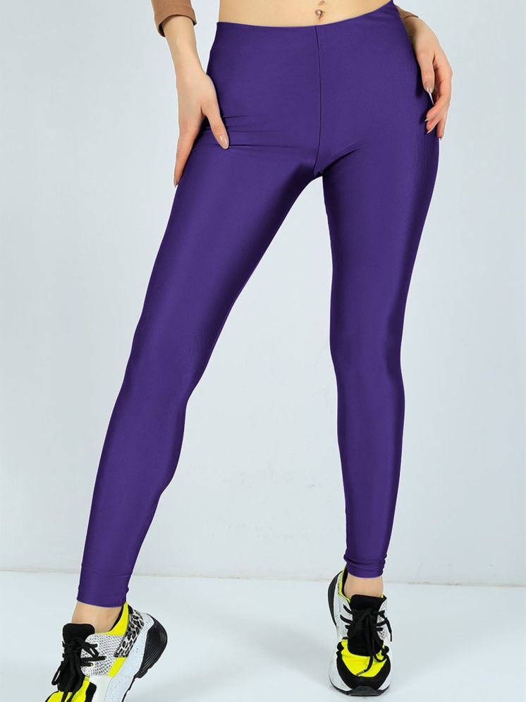     			Colorscube - Purple Lycra Women's Leggings ( Pack of 1 )