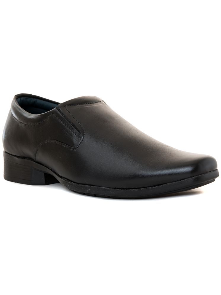     			KHADIM Black Men's Slip On Formal Shoes