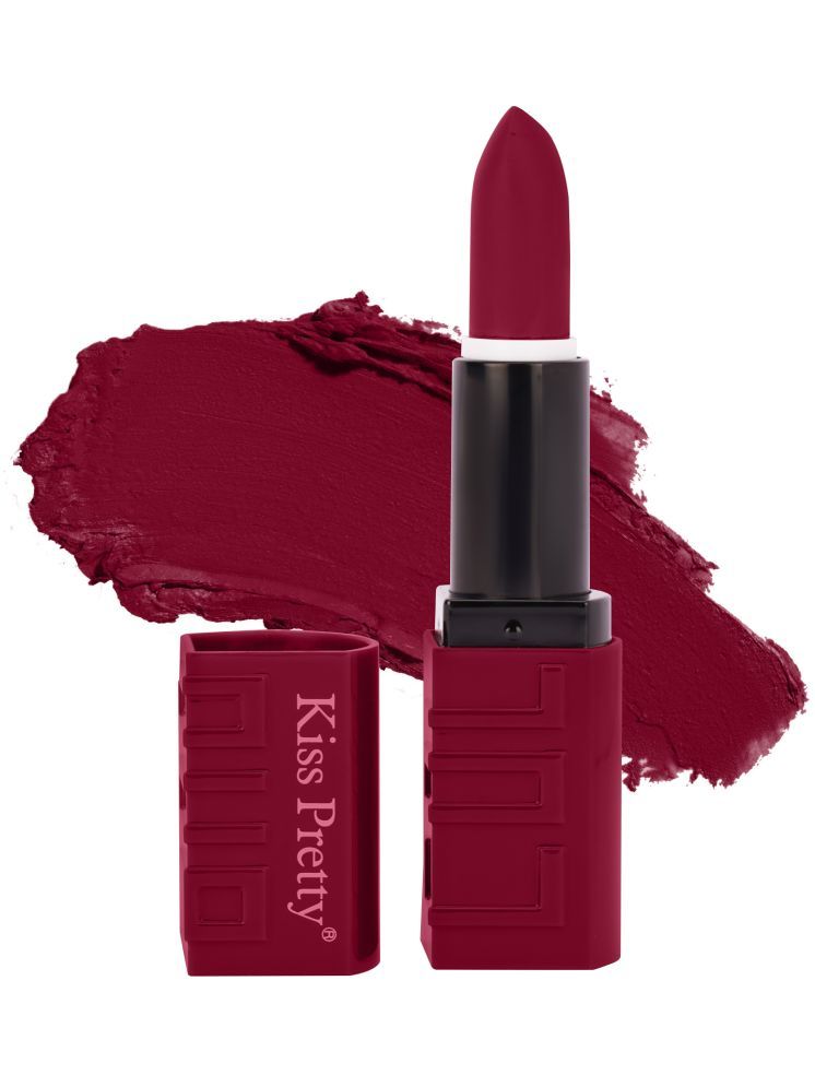     			Kiss Pretty Long Lasting Non Transfer Matte Lipstick (Cherry, 3.5g)