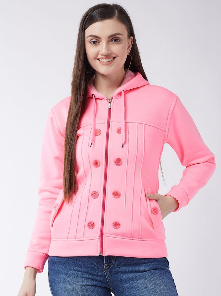     			Pivl - Fleece Pink Hooded Jackets