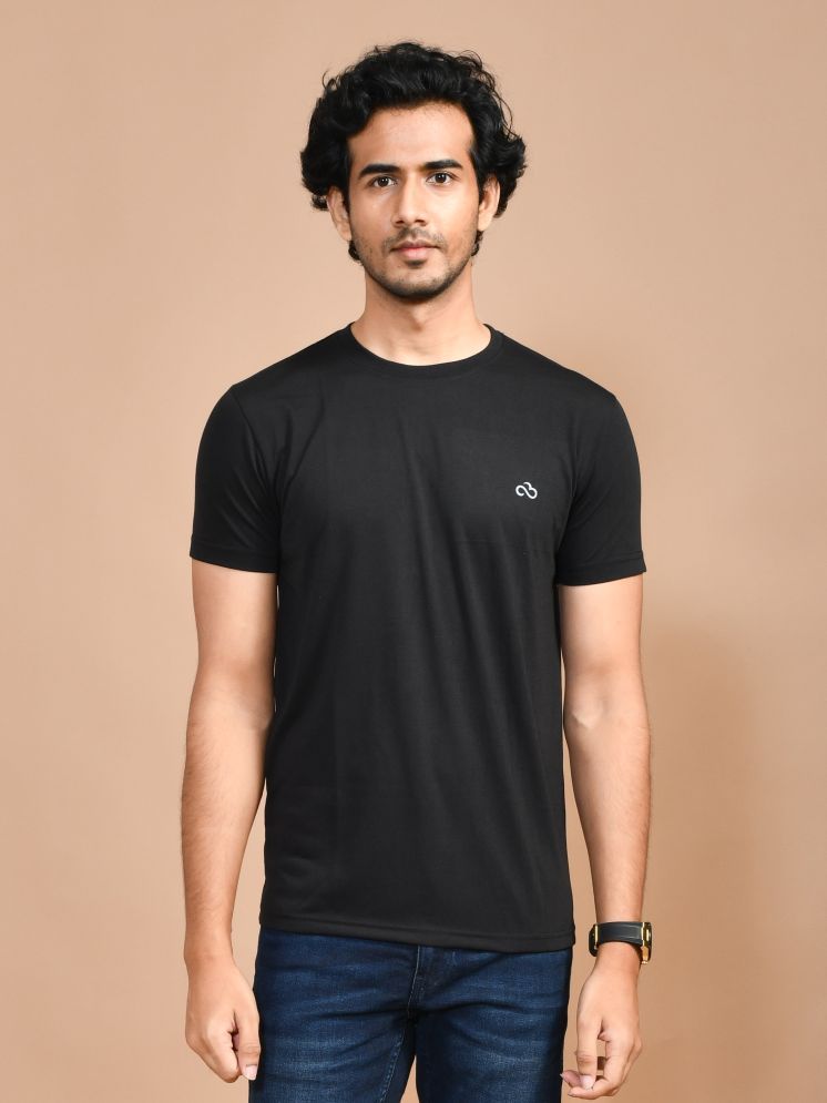     			SKYKNIT Pack of 1 Cotton Blend Regular Fit Men's T-Shirt ( Black )