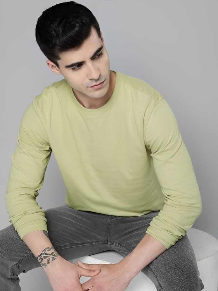     			curvy comfort Cotton Blend Regular Fit Solid Full Sleeves Men's Round T-Shirt - Mint Green ( Pack of 1 )