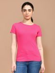 SKYKNIT Pink Cotton Blend Women's Regular Top ( Pack of 1 )