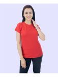 SKYKNIT Red Cotton Blend Women's Regular Top ( Pack of 1 )