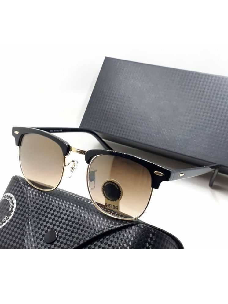     			CHORIOTIS Gold Square Sunglasses ( Pack of 1 )