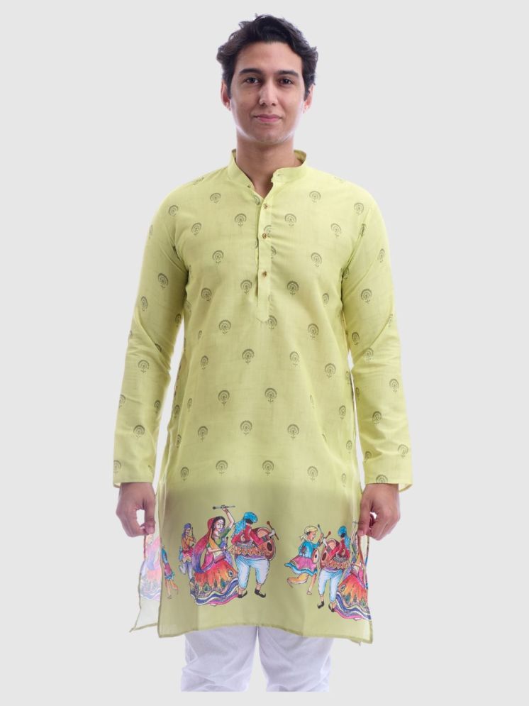     			Maharaja Green Cotton Men's Regular Kurta ( Pack of 1 )