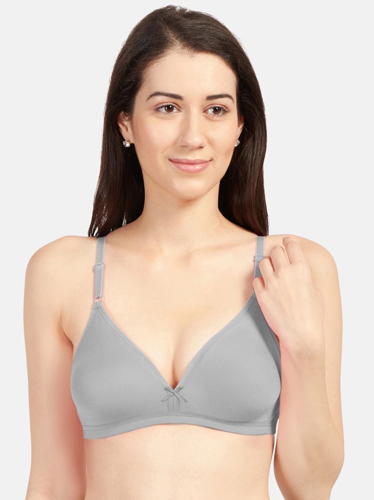     			Sonari Pack of 1 Cotton Blend Non Padded Women's Plunge Bra ( Light Grey ) omaniagrey