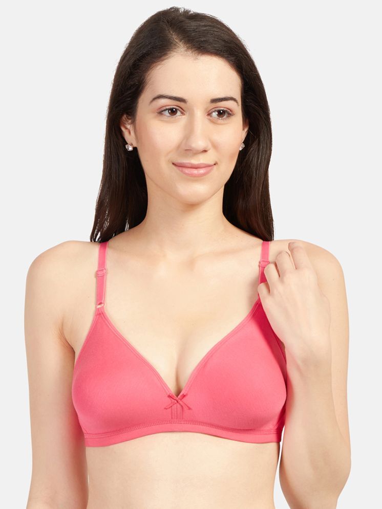     			Sonari Cotton Blend Non Padded Women's Plunge Bra ( Coral ) omaniacoral