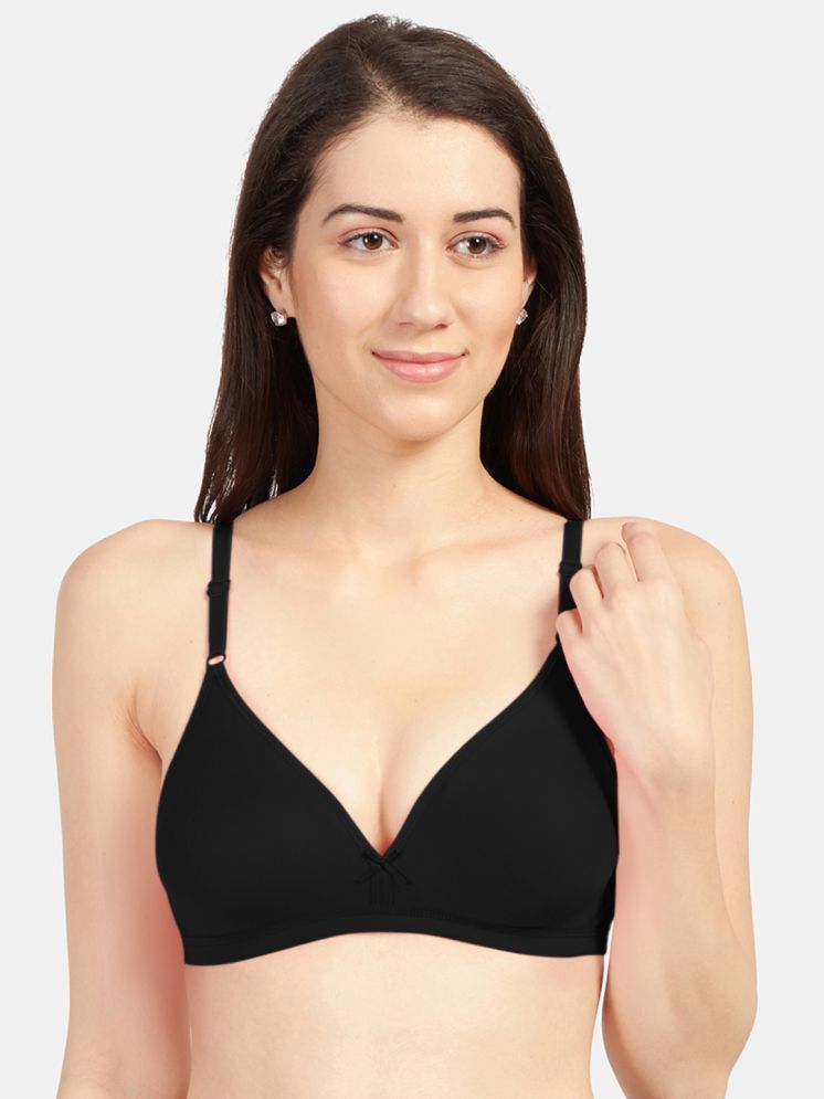     			Sonari Cotton Blend Non Padded Women's Plunge Bra ( Black ) omaniablack