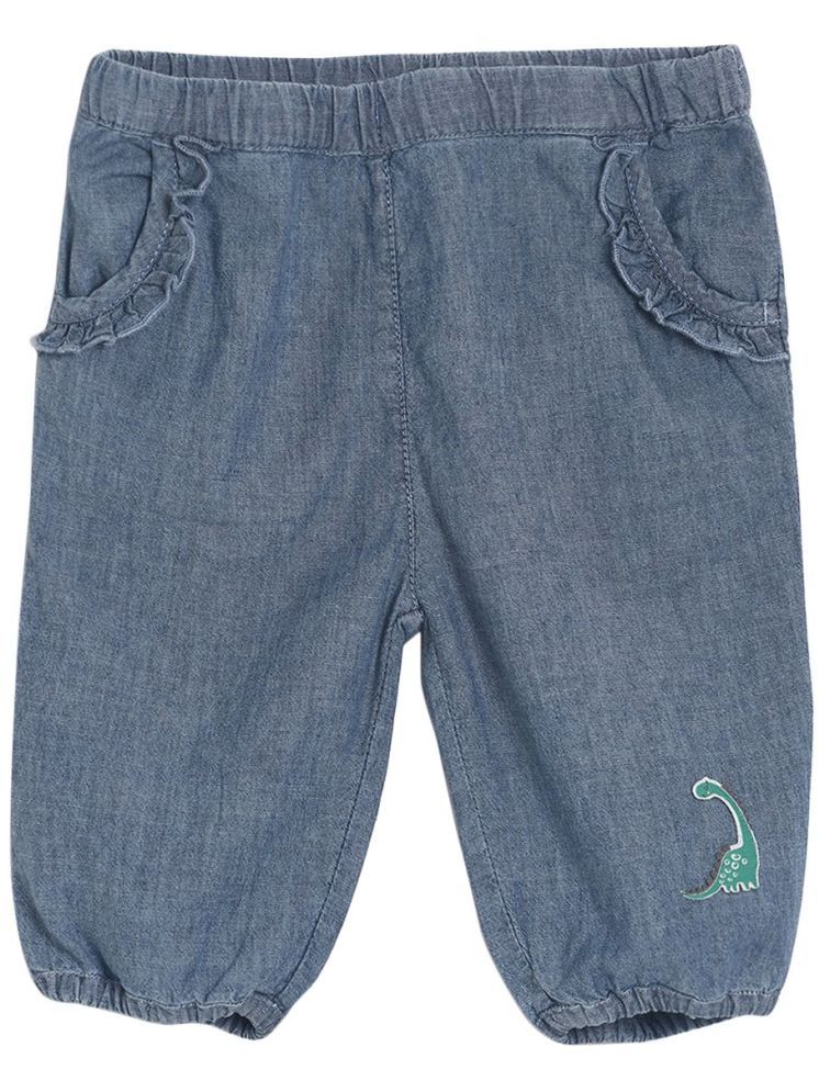     			MINI KLUB Blue Cotton Trackpant For Baby Girl ( Pack of 1 )