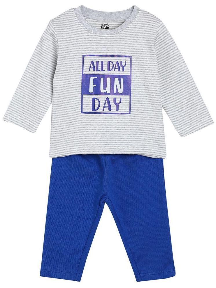     			MINI KLUB Multi Cotton Baby Boy T-Shirt & Trouser ( Pack of 1 )