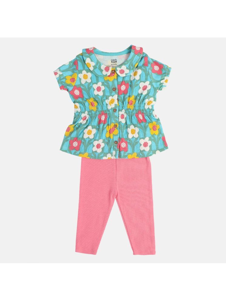     			MINI KLUB Pack of 1 Baby Girls Cotton Top & Trouser ( Multi )