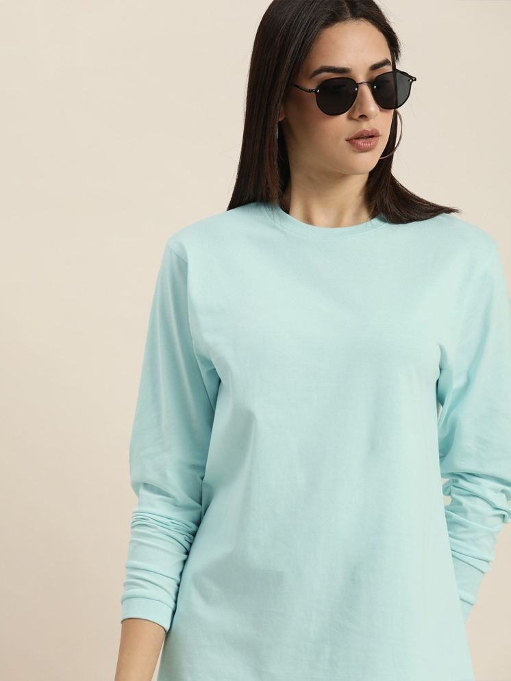     			curvy comfort Sea Green Cotton Blend Regular Fit Women's T-Shirt ( Pack of 1 )