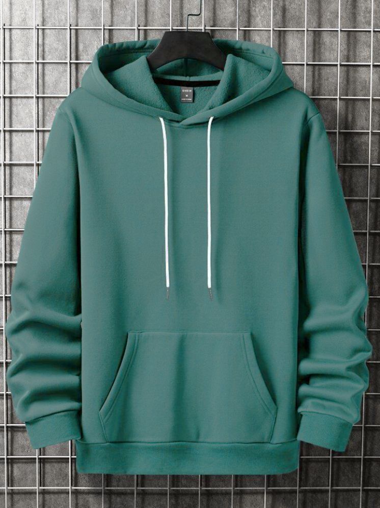     			CAT BUNNY Woollen Hooded Men's Sweatshirt - Sea Green ( Pack of 1 )